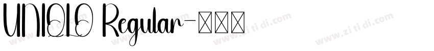 UNIQLO Regular字体转换